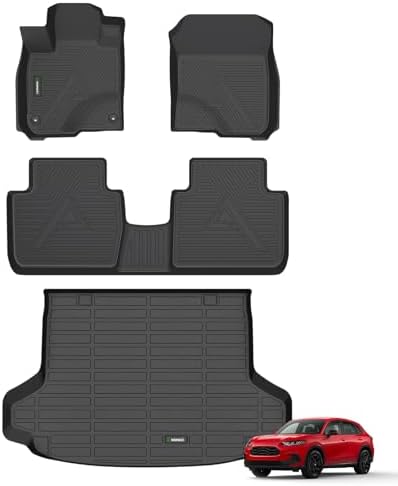 ANBINGO® Floor Mats & Cargo Liner for Honda HRV Hybrid 2023 2024 2025 2026 2027 / HR-V 2023 2024 2025 2026, Custom Fit for LX/Sport/EX-L, All Weather Car Mat - Full Set Accessories, Black