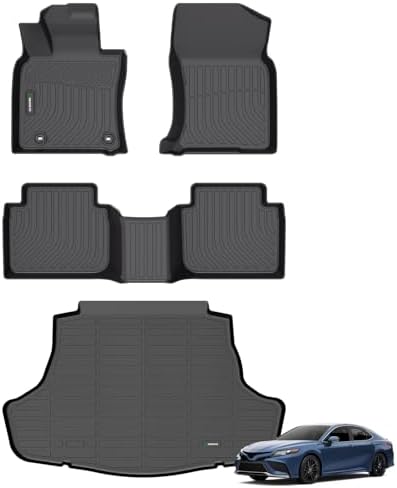 ANBINGO® Floor Mats & Cargo Liner for Toyota Camry AWD Sedan, LE | SE | XLE | XSE | Nightshade, All Weather Floor Liner Protection TPE Waterproof Non-Slip Camry Accessories (Not for Hybrid or FWD)