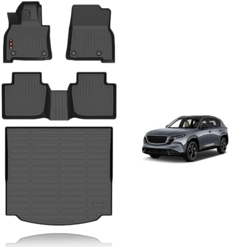 KELCSEECS® Floor Mats & Cargo Liner for Mazda CX-5 2026,All Weather Protection Anti-Slip TPE Floor Liners Full Set CX5 Accessories Black