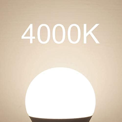 12 Pack Vanity Light Bulbs for Bathroom, 4000K Natural Daylight E26 Base Round LED Globe Bulb, 60W Equivalent, G25 Bathroom Light Bulb for Makeup Mirror, 120V, CRI85+, 500LM, Non-dimmable