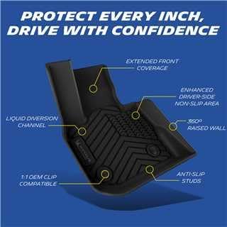 Michelin Vehicle Mats, All-Weather TPE Custom Fit Liner for 2018-2024 BMW X3 & 2019-2025 BMW X4 (3 Piece), Premier