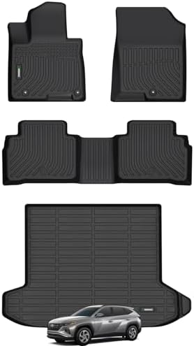 ANBINGO®Fit for Hyundai Tucson Floor Mats 2022-2026 (No Hybrid) All Weather Mats for Tucson TPE Car Mat Rugs for Tucson Rubber Trunk Carpet for Tucson Automotive Accessories