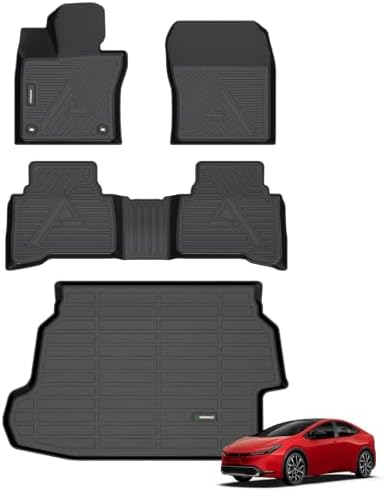ANBINGO®Custom Toyota Prius LE Only Floor Mats 2023-2026(NOT Prius XLE/Limited/Prius Prime),for Toyota Prius Car Weather Mat,All Weather Mats for Prius,TPE Car Matt Rugs for Prius,Rubber Trunk Carpet