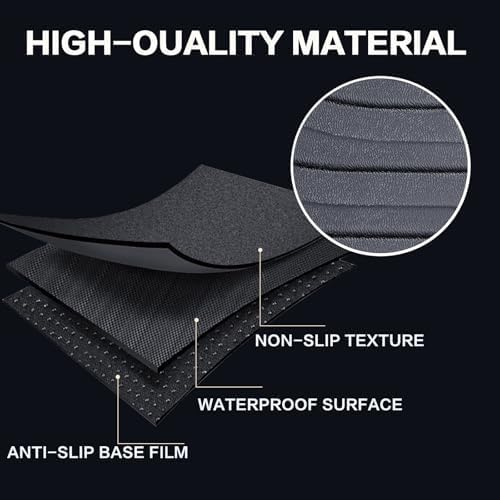 Custom Floor Mats for Hyundai Sonata 2015-2019,All-Weather TPE Rubber Floor, Odorless Anti-Slip,1st & 2nd Row, Black