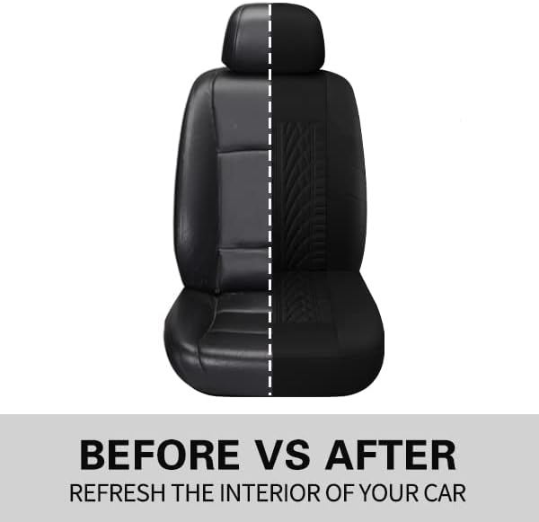 Pariitadin Car Seat Covers Front Pair, Washable and Breathable Seat Covers for Cars, Universal Fit Car Interior Covers for Most Sedan Truck SUV, Black