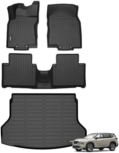 ANBINGO®Fit for Rogue Floor Mats 2014-2020(Not Sport),for Rogue Car Mats All Weather Mats for Rogue TPE Car Mat Rugs for Rogue Rubber Trunk Carpet Rogue