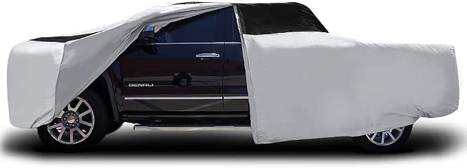 Titan Premium Multi-Layer PEVA Car Cover for Large Pick-up Trucks 213-234”. Waterproof, UV Protection, Anti-Scratch Protective Lining, Driver-Side Zippered Opening. Fits F-150, Silverado and More.