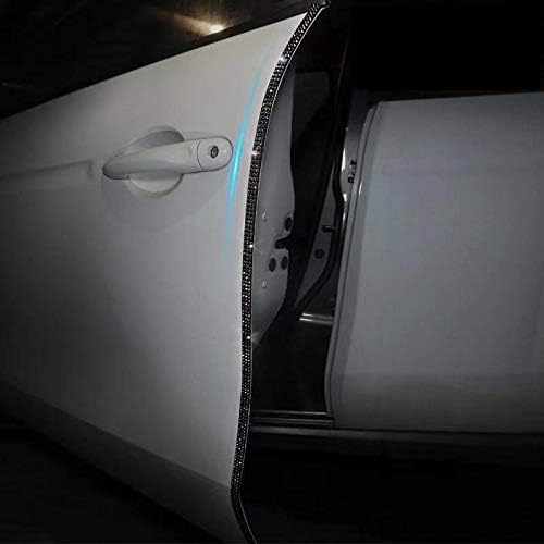 eing Door Edge Anti-Scratch Sticker Door Crash Bumper Crystal Bling Protection Tape Rubber Strip Sticker,Car Door Protector,Car Door Guard,Car Door Protection,90cm/35.4" Each One,4Pack/Set,Black