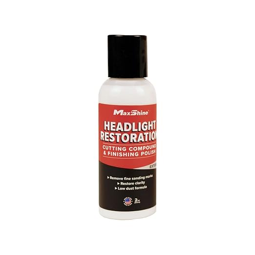 Maxshine Headlight Restoration Kit (MHL01) – Restores Headlight Clarity, Removes Oxidation, Yellowing, and Scratches – Improve Light Output and Night Visibility – DIY Headlight Cleaner – Made in USA