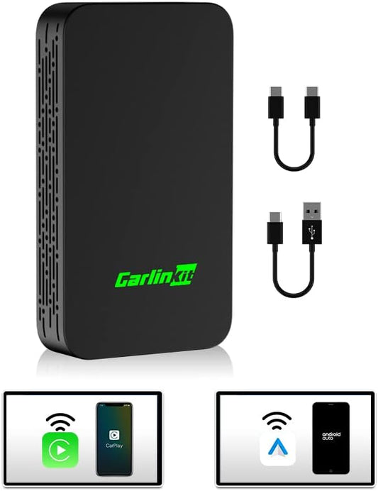 Carlinkit 5.0 2air Wireless car Adapter,CarPlay Dongle for Wired CarPlay and Wired Android Auto Car,for iPhone 6+ and Android 11+,Easy Setup via Plug-in USB Connection,Supports Online Upgrade