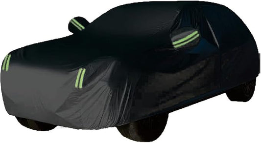 Thick Waterproof Oxford Fabric with Soft Cotton for SUV car Cover,Universal 6 Layers Outdoor Sunshield, Snow Proof, UV and Scratch Proof, Bird Droppings(Black, YL Fits SUV up to 181" to 191")