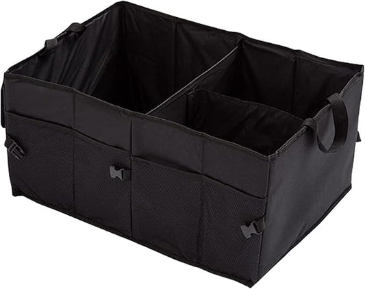 Trunk Organizer Car Basket for Car SUV Sedan Home Groceries | Trunk Storage Tote Organizer Small Collapsible Bins for Family House Groceries Snack Cleaning Tools First Aid Kit