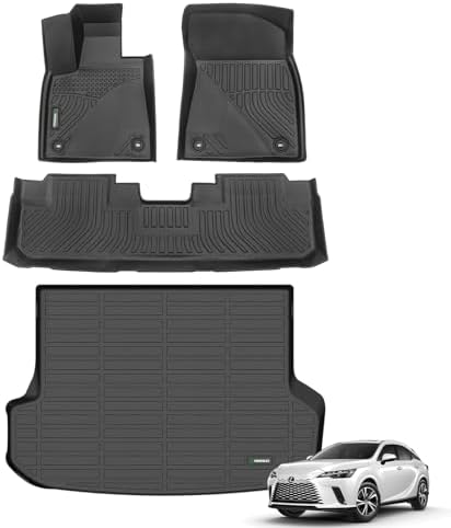 ANBINGO® Floor Mats & Cargo Liner for 2016-2022 Lexus RX RX350 RX450h (Not for RXL) All Weather Protection TPE Anti-Slip Automotive Full Set Custom Car Mats Accessories - Black