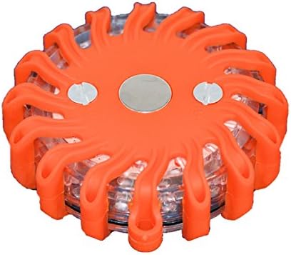 RPF16LM6 CASE OF 6 RED RECHARGEABLE 9-FUNCTIONS PORTABLE 16 LED POWER FLARE POWER-MARKERS ROADSIDE EMERGENCY MAGNETIC