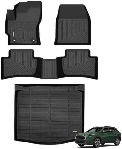 ANBINGO®-Floor Mats & Cargo Liner for Toyota Corolla Cross AWD 2022-2026 (Not for Hybrid) All Weather Waterproof for 2026 Corolla Cross Car Mats Accessories