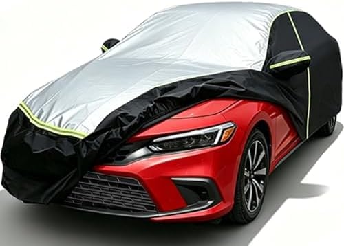 Car Cover Waterproof All Weather Tear-Resistant,Durable and Sun-Protect,Suitable for Cadillac CT6,Lexus LS, Lincoln MKS, Kia K9, Hyundai Equus,Volvo S90 with Zipper (Sedan Length 196-208inch)