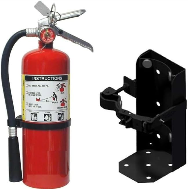 5lb ABC Dry Chemical Fire Extinguisher with Heavy Duty Vehicle Bracket
