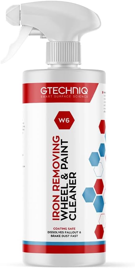Gtechniq W6 Iron Removing Wheel & Paint Cleaner for Cars, 8.45 fl oz | Powerful Iron and Fallout Remover, Dissolves Contaminants Safely, Protects Paintwork and Wheels | Powerful Iron and Fallout Remover, Dissolves Contaminants Safely, Protects Paintwor...