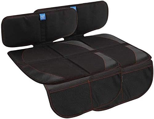 funbliss Car Seat Protector, Black, 2 Packs | Waterproof, Thickest Padding, For Baby Child & Dog, Protects Automotive Vehicle Leather
