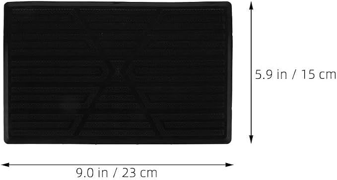 PRETYZOOM 2-Pack Car Floor Mat Carpet Heel Pad Foot Pedal | Universal Anti-Skid Rubber Heel Scuff Plate, Auto Home Carpet Protector Patch for Driver Side Gas Pedal Foot Rest