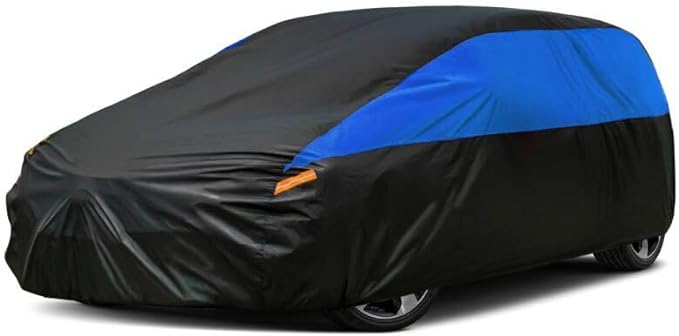 GUNHYI Hatchback Car Cover for Automobiles All Weather Waterproof, Universal Fit Honda Fit, Kia Rio, Toyota Yaris, Mitsubishi Mirage, Chevrolet Bolt EV/Sonic, Mini Cooper 2-Door/4-Door etc.
