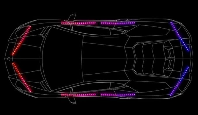 XKGLOW UFO Style LED Undercar Light Kit - 8 Piece