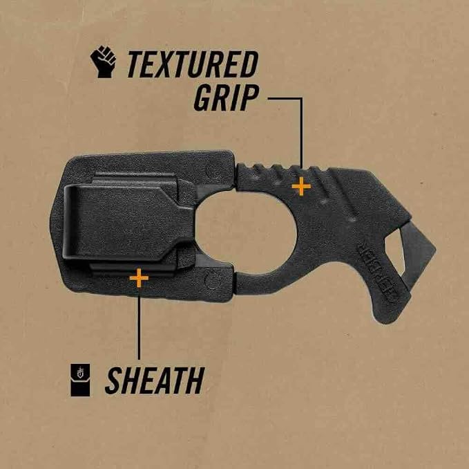 Gerber Gear Seatbelt Strap Cutter Escape Tool with Lanyard Hole and Glass Breaker, Made in USA, Green, 5 x 2.5 x 1 inches Pocket Size | Vehicle emergency tool, cuts seatbelts, breaks windows, lanyard hole, pocket size, made in the USA, essential car sa...