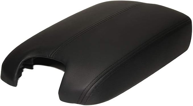 A ABIGAIL Center Console Armrest Cover for 2008 2009 2010 2011 2012 Honda Accord Auto Leather Suture Console Lid Cover Replacement (Black)