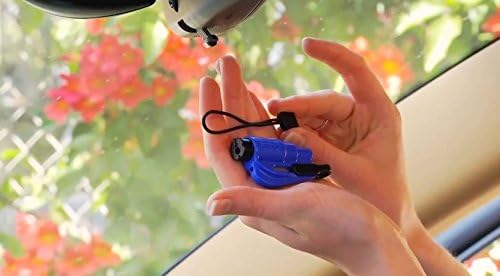 Resqme Accessory Pack The Original Emergency Keychain Car Escape Tool, 2-in-1 Seatbelt Cutter and Window Breaker, Made in USA With Visor Clip, Lanyard, Keyring and Cable Tie