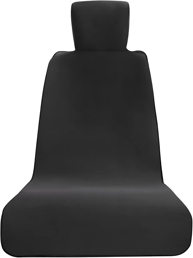 3tyto Universal Car Seat Covers, Waterproof Neoprene Seat Covers - Waterproof & Sweatproof, Machine Washable, Non-Slip Seat Protector for Car, Truck, SUV, Van (Black, 1 Pack)
