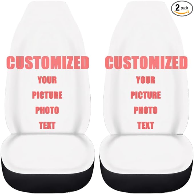 Customized Car Seat Cover for Front Seat - SUV Truck Sedan Van, Printed High Back Saddle Blankets Auto Seat Protectors, Fit Most Vehicles, Auto Seat Accessories