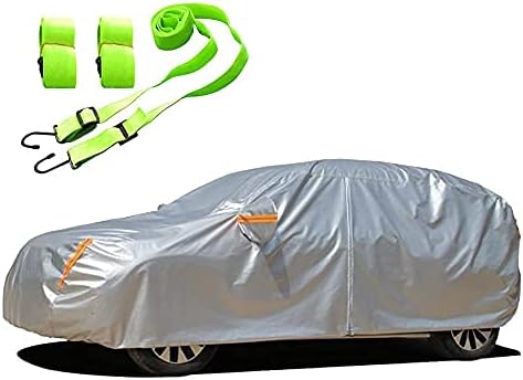 kayme 6 Layers Car Cover Waterproof All Weather for Automobiles and car Cover Windproof Straps