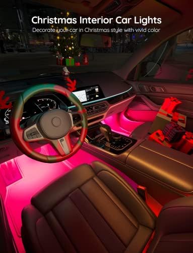 Govee Car LED Lights Bundle with Govee Underglow Car Lights, App Control, 2 Music Modes LED Lights for Cars, SUVs, Trucks, DC 12-24V
