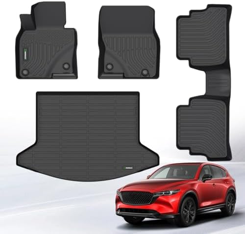ANBINGO® for Mazda CX-5 Floor Mat & Cargo Liner, 2017-2025, Sport/Touring/Carbon Edition/Carbon Edition Turbo/Grand Touring/Grand Touring Reserve/Signature, TPE All Weather CX5 Mats Set