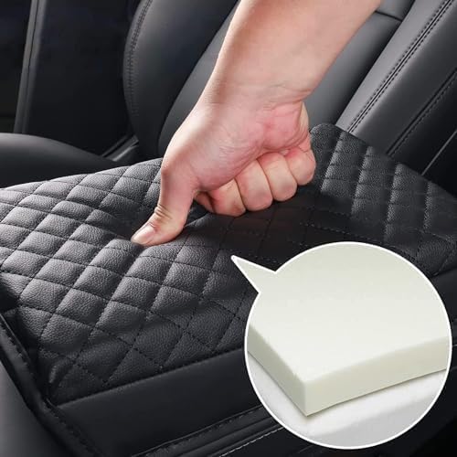 AOMSAZTO Height Armrest for 2006-2011 Honda Civic Black Middle Leather