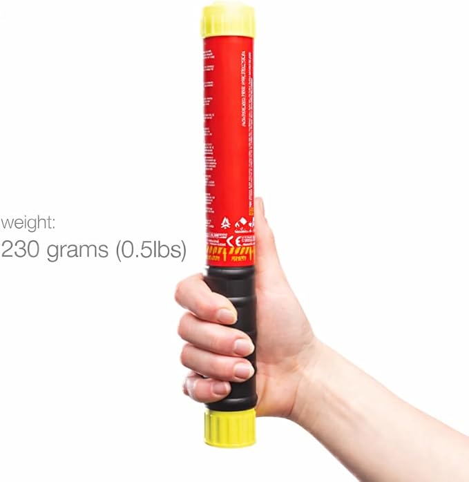 50-Second Compact Fire Safety Stick – Portable, Mess-Free, Maintenance-Free | Fire Protection for Vehicle, Garage, Marine & Home Use – 1 Pack