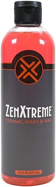 Zenex ZenXtreme Ceramic Car Wash Soap | pH Neutral SiO2 Hydrophobic High Suds Formula | Concentrated | Spot-Free Drying (16 Ounce (Pack of 1))
