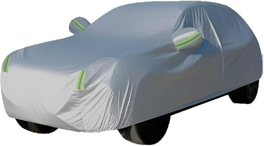 Thick Waterproof Oxford Fabric with Soft Cotton for SUV car Cover,Universal 6 Layers Outdoor Sunshield, Snow Proof, UV and Scratch Proof, Bird Droppings(Grey, YXL Fits SUV up to191 to 201")