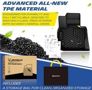 Michelin Vehicle Mats, All-Weather TPE Custom Fit Liner for 2018-2024 BMW X3 & 2019-2025 BMW X4 (3 Piece), Premier