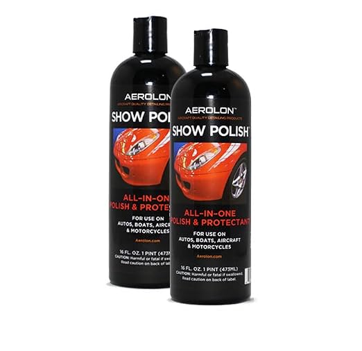 Show Polish: High Gloss Polish and Base Coat Sealer, Liquid Car Wax Shine with Polymer Paint Sealant Protection, Base Coat Sealant, All-in-One Polish and Protectant- 2 Pack Bundle