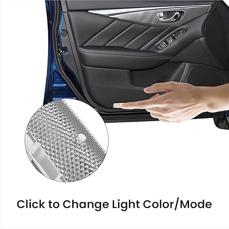 7 Color Car Door Welcome Lights,RGB Gradient Car Puddle Light Courtesy Lamp Compatible with A3 A4L A6L A7 A8 Q3 Q5 Q5L Q7 Q8 E-tron Car Series, 2Pack