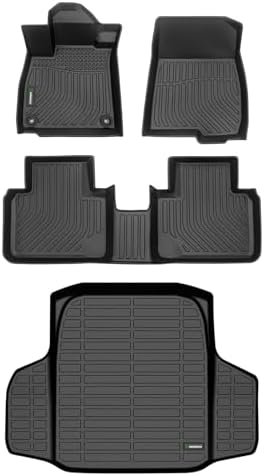 ANBINGO®Floor Mats Fit for 2018-2022 Honda Accord (Include Hybrid Models)& Cargo Liner All Weather Mats for Accord 2019 TPE Car Mat Rugs for Accord 2020 Rubber Trunk Carpet for Accord 2021 Accessories