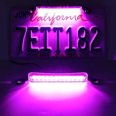 LivTee License Plate Light, Extremely Bright LED License Plate Lights Assembly for Trailer UTV ATV Truck RV Boat, Purple