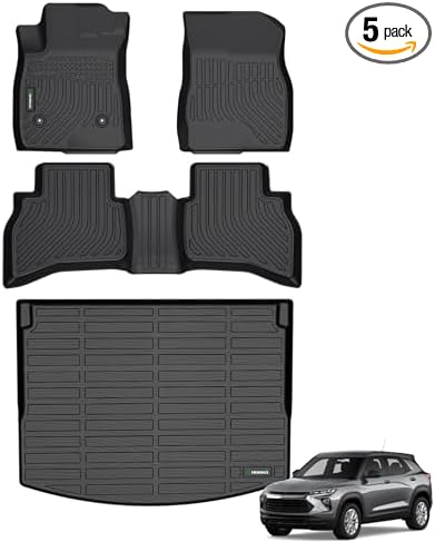 ANBINGO® All Weather Floor Mats for Chevy Trailblazer AWD 2026 2025 2024 2023 2022 2021 & Cargo Liner for Trailblazer AWD (Cargo Tray in Upper Deck Position) Set - Black