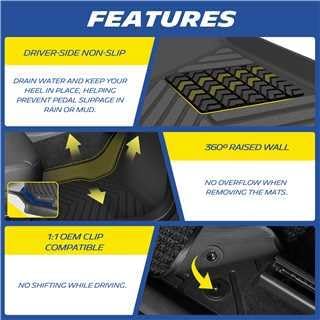 Michelin Vehicle Mats, All-Weather TPE Custom Fit Liner for 2018-2024 BMW X3 & 2019-2025 BMW X4 (3 Piece), Premier