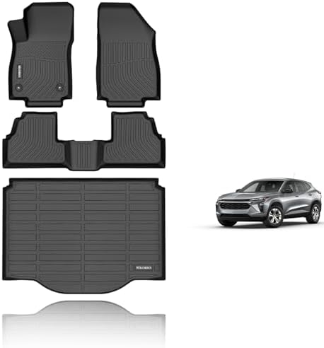 KELCSEECS® Floor Mats & Cargo Liner Custom for Chevrolet/Chevy Trax 2014-2023 & 2013-2023 Buick Encore(Not fit Encore GX) All Weather Protection TPE Floor Liners Full Set Accessories Black