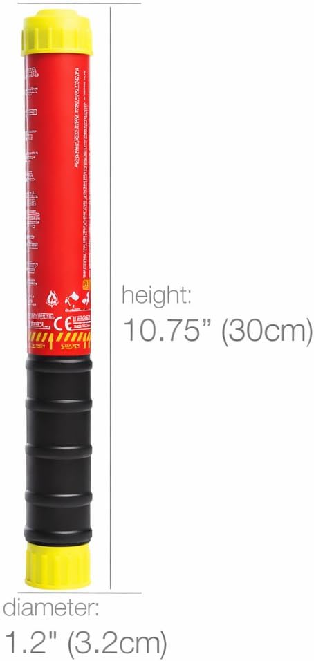 50-Second Compact Fire Safety Stick – Portable, Mess-Free, Maintenance-Free | Fire Protection for Vehicle, Garage, Marine & Home Use – 1 Pack