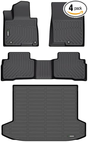 ANBINGO®Fit for Hyundai Tucson Hybrid Floor Mats (Only with Subwoofer) 2026-2022 Weather Car Mats for Hyundai Tucson Hybrid TPE Rug Trunk for Tucson Hybrid Rubber Liner for Tucson Hybrid Accessories
