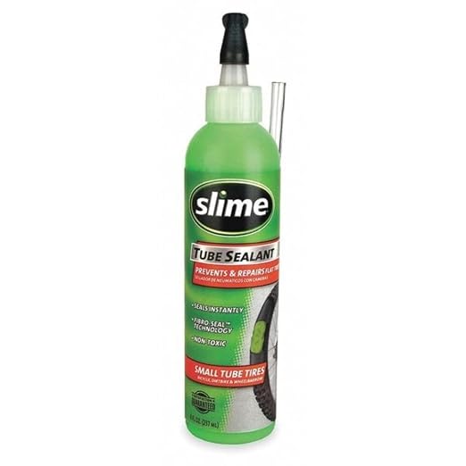 Slime 10003 Bike Tube Puncture Repair Sealant, Prevent and Repair, Suitable for All Bicycles, Non-Toxic, Eco-Friendly, 8oz Bottle