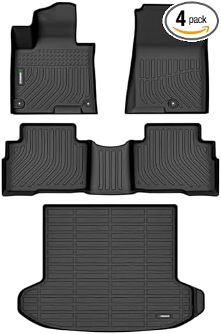 ANBINGO®Floor Mats Fit for Kia Sportage Hybrid 2023-2025 All Weather Mats for Kia Sportage Hybrid TPE Car Matt Rugs for Sportage Hybrid Rubber Trunk Carpet for Sportage Hybrid Automotive Accessories